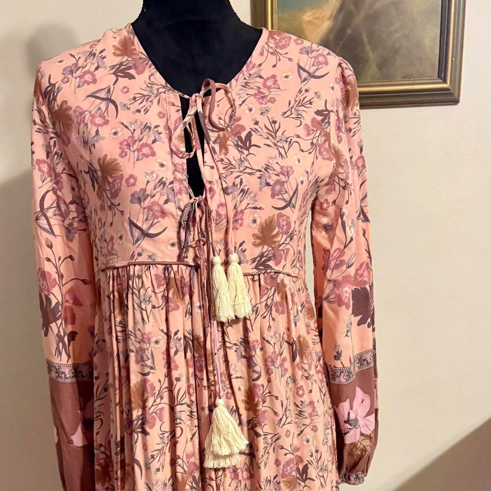 R vicino pink floral maxi